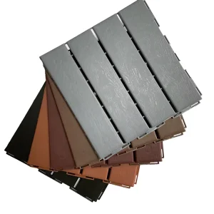 Waterproof Interlocking Outdoor Patio WPC Wood Plastic Composite Click Decking Tiles