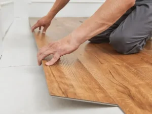 Waterproof Interlocking SPC Flooring 4-6mm Eco Vinyl Planks Anti-Slip Plain Surface for Hospital Residential Use
