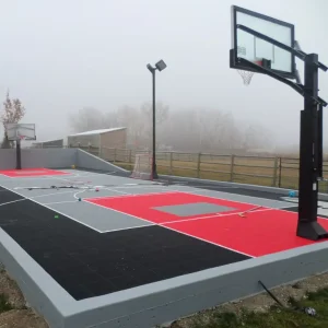 Waterproof Interlocking Tiles for Outdoor Basketball Court