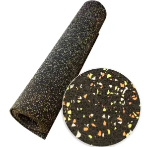 Waterproof Natural EPDM Rubber Flooring Rolls for Colorful EPDM Flecks Rubber Safety Mat for Gym