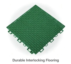 Waterproof PP Interlocking Modular Floor Tiles Flat Double Layer Design for Indoor & Outdoor Play Areas