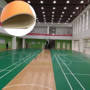 Waterproof PVC Vinyl Sports Flooring and Badminton Court Mat for Indoor Playgrounds and Volleyball Courts