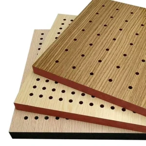 Waterproof Perforated Acoustic Wood Wall Panel Soundproof Wall Panels with 3D Model Design Capability
