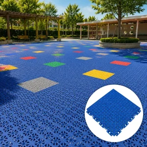 Waterproof Plastic Floor Tiles Interlocking Sports Flooring for Children’s Playground and Park