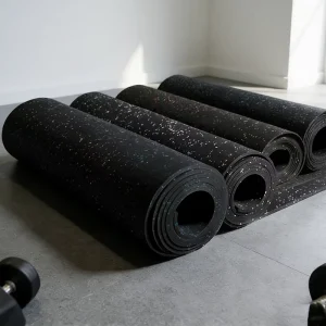 Waterproof Portable Indoor Gym Exercise Mat Roll EPDM Anti-Slip Rubber Tile