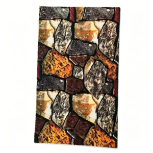 Waterproof Printed Polyester Entrance Mat PVC Back Faux Coir Outdoor Door Mat