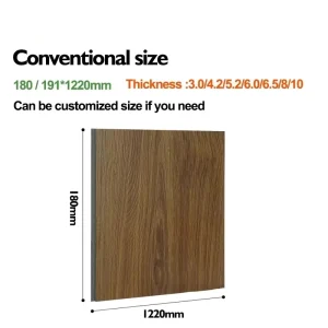 Waterproof SPC Rigid Core Flooring Eco Friendly Wear Resistant Click Lock Vinyl Planks Grain Surface for Indoor Use Bedrooms
