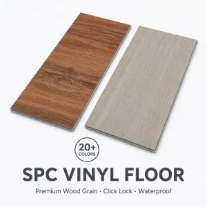 Waterproof SPC Stone Plastic Composite Flooring with UV Coating for Gyms and Sports Centers