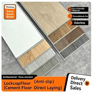 Waterproof SPC Vinyl Plank Flooring Click Lock Anti-Slip for Kitchen Bedroom Home Office