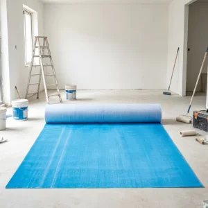 Waterproof Self Adhesive Felt Painter Drop Cloth, Anti-Slip Nonwoven Floor Protection Fabric