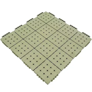 Waterproof Square Interlocking PP Modular Basketball Court Flooring with Artificial Grass Drainage