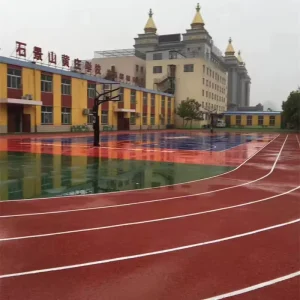 Waterproof Synthetic Rubber Athletic Track Flooring 13mm Pile Height Prefabricated Running Track FN CY 2507164
