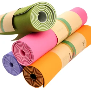 Waterproof TPE Yoga Mat, 6mm/8 Thick, 183cm Length, with Carrying Strap
