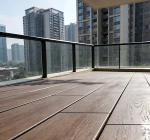 Waterproof WPC Composite Embossed Outdoor Flooring Low Maintenance Anti Corrosion for Heavy Duty Outdoor Applications