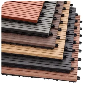 Waterproof WPC Interlocking Composite Deck Tiles for Outdoor Patio
