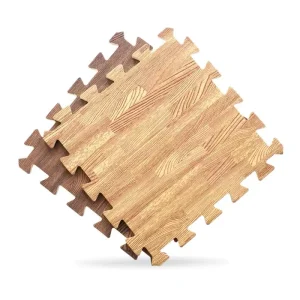 Waterproof Wood Grain Baby Play Mat Soft EVA Foam Puzzle Mat for Home & Gym Use