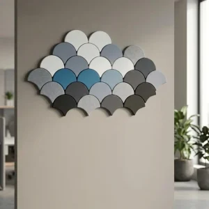Wave Shaped 3D Acoustic Panel Polyester Fiber Wall Tiles Soundproof Decorative PET Felt Board for Ceiling and Wall