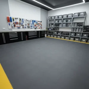 Wear-Resistant Anti-Slip PVC Interlocking Garage Floor Tiles
