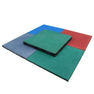 Wear Resistant EPDM Anti Slip Indoor Outdoor Rubber Flooring 50x50cm 1m Puzzle Mats for Gym Volleyball Court & Playground