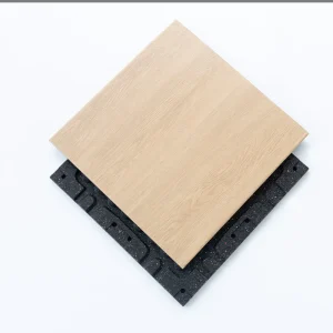 Wear Resistant Easy Clean Elastic Mat For Gym And Dance Studio Rubber Wood Grain Floor Mat
