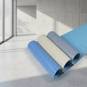 Wear Resistant Homogeneous PVC Vinyl Flooring Roll Fireproof PVC Sheet for Clinic Laboratory School
