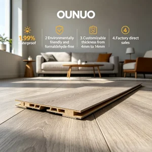 Wear Resistant SPC Flooring Eco Friendly SPC Soundproof SPC Flooring for Hotel Modern Wood Look Flooring Residential Vinyl