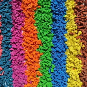 Wear-Resistant Seamless Colored EPDM Rubber Granules for Runway Floor Kids Playground in 1-3mm Particles FN-PA-25101501