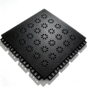 Wear-Resistant TPE Interlocking Sports Tiles with Little Flower Pattern for Kindergarten and Tennis Courts