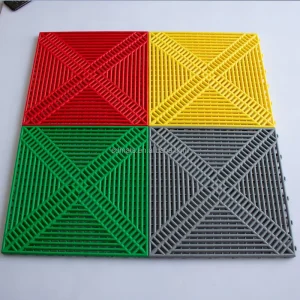 Wear-resistant Anti-slip Waterproof Garage Floor Tile Edging Modern 3D PP Plastic