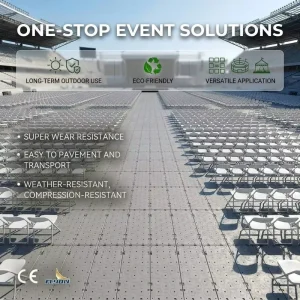 Weather-Resistant PP Event Flooring for Grass Protection
