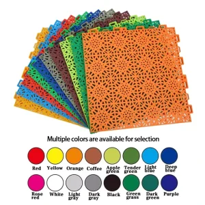 Weatherproof Easy-Install Interlocking Sports Flooring Anti-Slip Modular Tiles for Kindergarten Basketball Tennis Outdoor