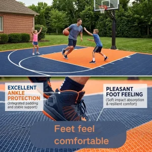 Weatherproof Interlocking FIBA-Certified PP Sports Flooring Tiles for Garage Basketball Courts