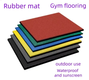 Weatherproof Outdoor Rubber Flooring Water Permeable Anti-Slip Sport Tiles for Kids Playground and Gym 1.5cm-5cm 50*50cm/1m*1m