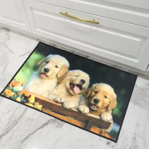 Welcome Indoor/Outdoor Home Use Floor Mats Tufted Rubber Dog Door Mats for Entrance for Kitchen Bathroom or Living Room