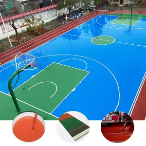 Wet Pour Acrylic Basketball Tennis Court Flooring Indoor Outdoor Pickleball Court Football Field Topcoat Cushion Eco-Friendly