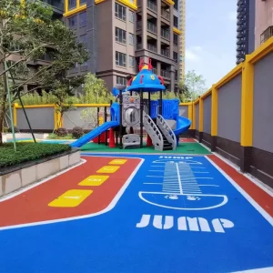 Wet-Pour Playground Surface EPDM Rubber Particles SBR Raw Material 1-4mm Thickness