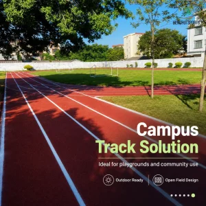 Wet Pour Rubber and PU Eco-Friendly Sports Flooring for School Stadiums and Running Tracks