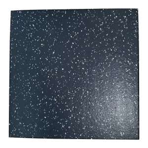 White EPDM Fleck Rubber Gym Flooring Mat With Coating for Commercial Fitness Centers