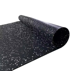 White EPDM Fleck Rubber Tile Floor for Gym