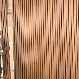 White Oak Veneer Akupanel Wood Acoustic Panel Matte Surface Noise Reduction Wall Panel for Office Decoration