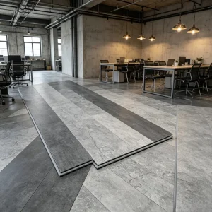 White Oak Wood Veneer SPC Flooring High Density Rigid Core Vinyl Floor Plank with UV Lacquer Finish