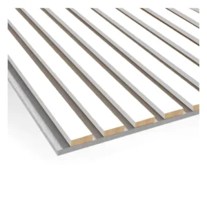 White PVC Pet Acoustic Panel Decorate Home Interior Soundproof Wood Slat Acoustic Panels