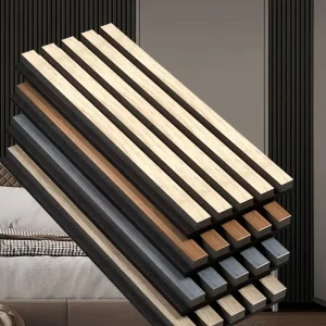 Wide Slat Acoustic Panel Fireproof Slat Wall Designed for Halls Hotels Apartments and Gyms