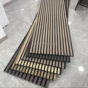 Wood Acoustic Panels 2400mm*600mm*21mm Wall Panels for Indoor Interior Decoration Facade