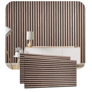 Wood Acoustic Slat Wall Panel Sound Absorbing Acoustic Slat Wood Panels for Wall and Ceiling