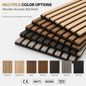 Wood Akupanel Acoustic Panel MDF Slat Soundproof Renovation Spaces
