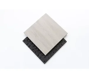 Wood Grain EPDM Rubber Flooring Mat, Anti-Slip, Soundproof, Shock-Absorbent, for Strength Training and Schools