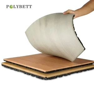 Wood Grain Heavy Duty Epdm Fitness Rubber Interlocking Floor Tiles
