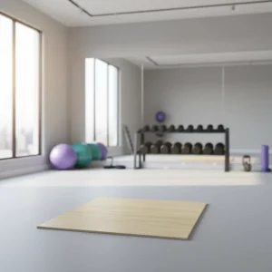 Wood Grain PVC Interlocking Floor Protection Mat Anti-Fatigue Foam Tiles
