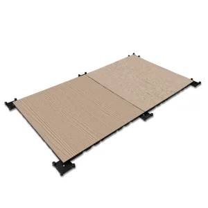 Wood Grain PVC Rubber Gym Flooring Mats Odorless Absorption Gym Flooring Rubber Tiles
